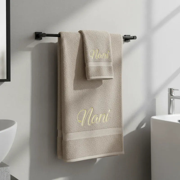 💞 Set de Toallón y Toalla de Mano Personalizados – Un Detalle para Compartir